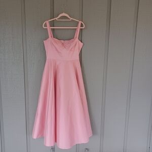 J Crew Collection Sweetheart A Line Dress Size 14 Femine Pockets Stretch Taffeta